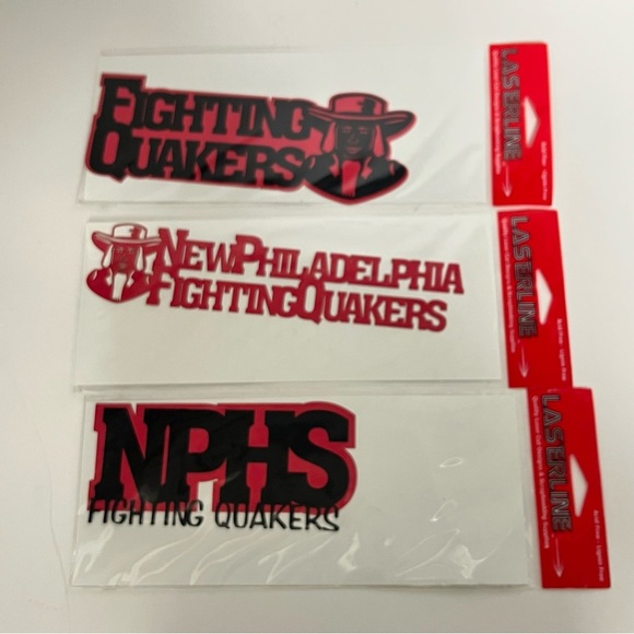 fighting quakers decals stickers new philadelphia high school mascot scrapbook - Picture 1 of 3